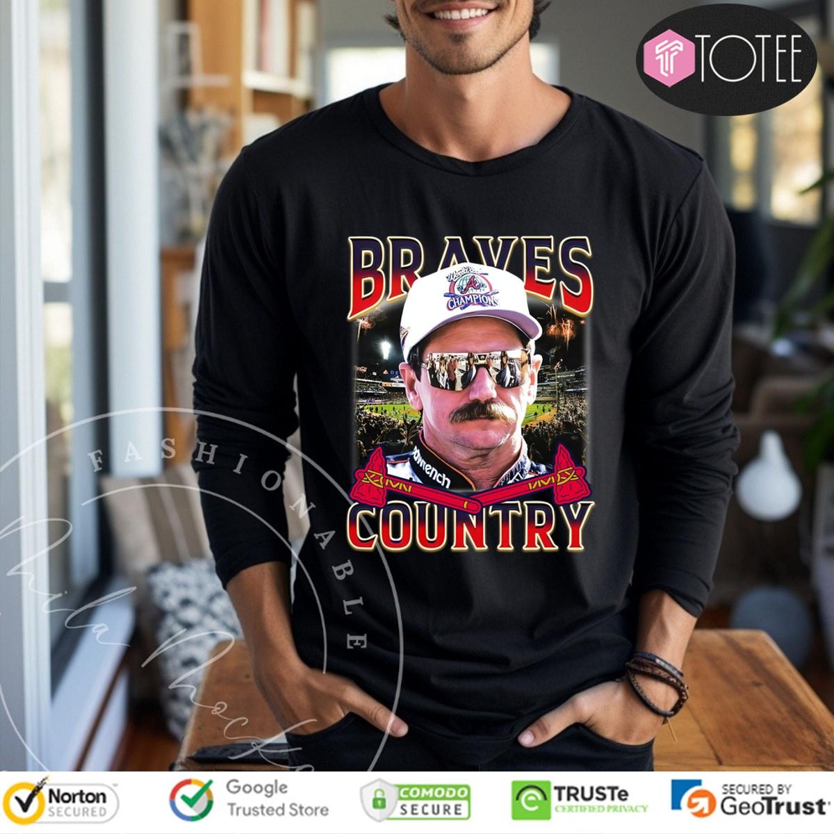 Dale Earnhardt Braves Country Dale Tribute Atlanta Braves Long Sleeve