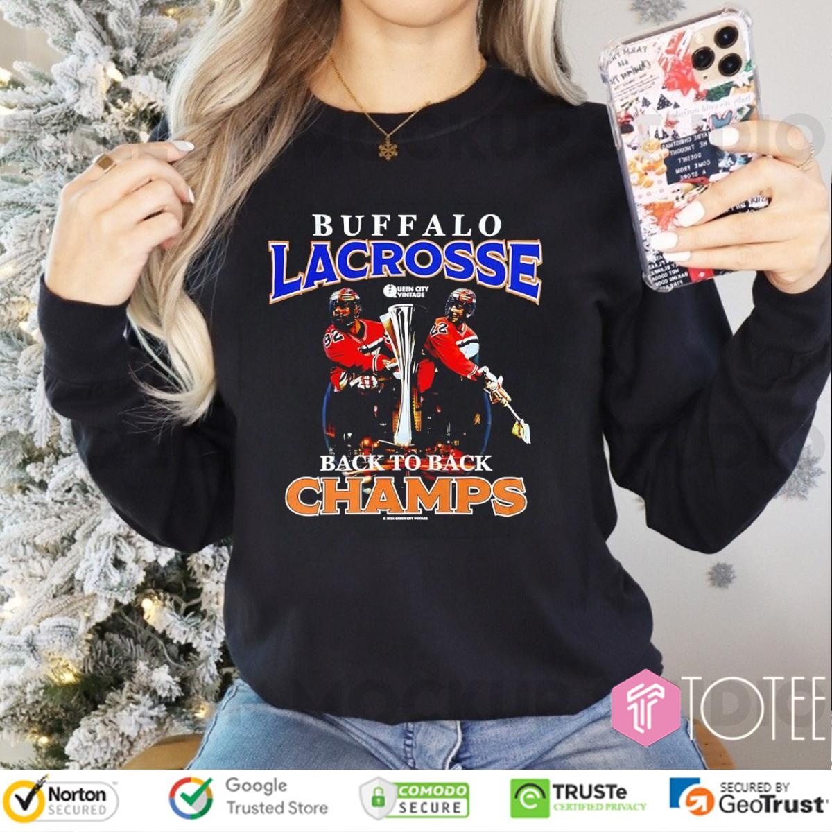 Buffalo Lacrosse Lacrosse Back To Back Nll Cup Champions Long Sleeve