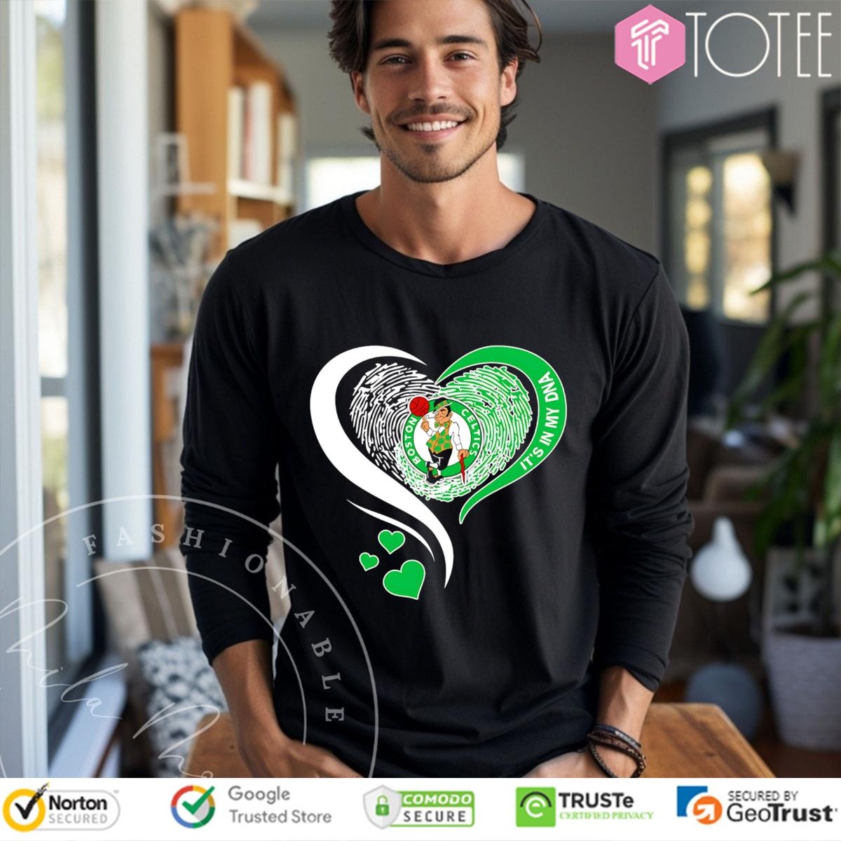 Its In My Dna Boston Celtics Nba Basketball Heart Long Sleeve