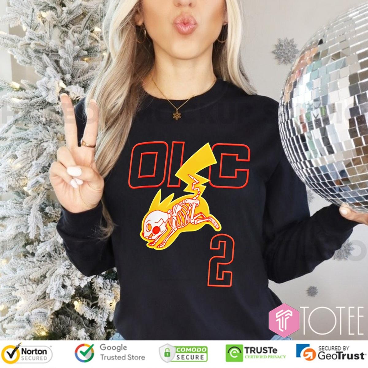Pikachu X-Ray Pokemon Oklahoma City Thunder Long Sleeve