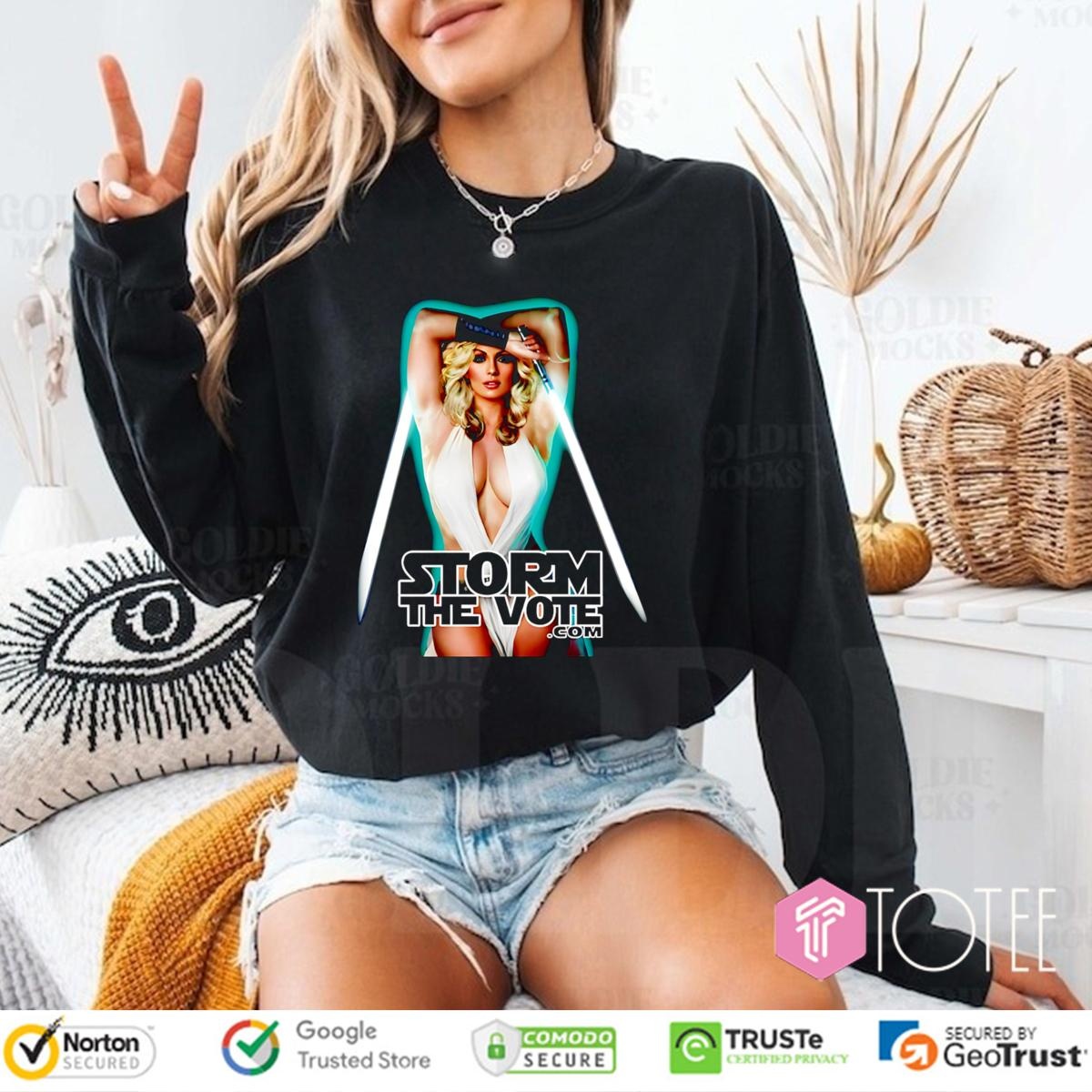 Storm The Vote Stormy Daniels Star Wars Long Sleeve