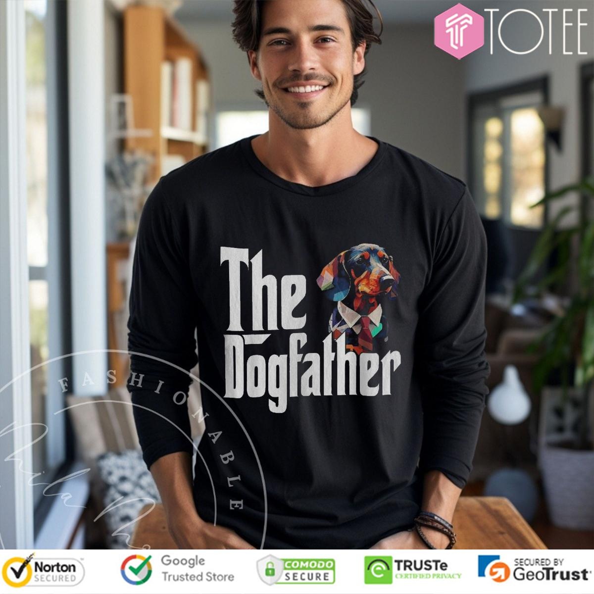 The Dogfather Dachshund Fathers Day Parody The Godfather Long Sleeve
