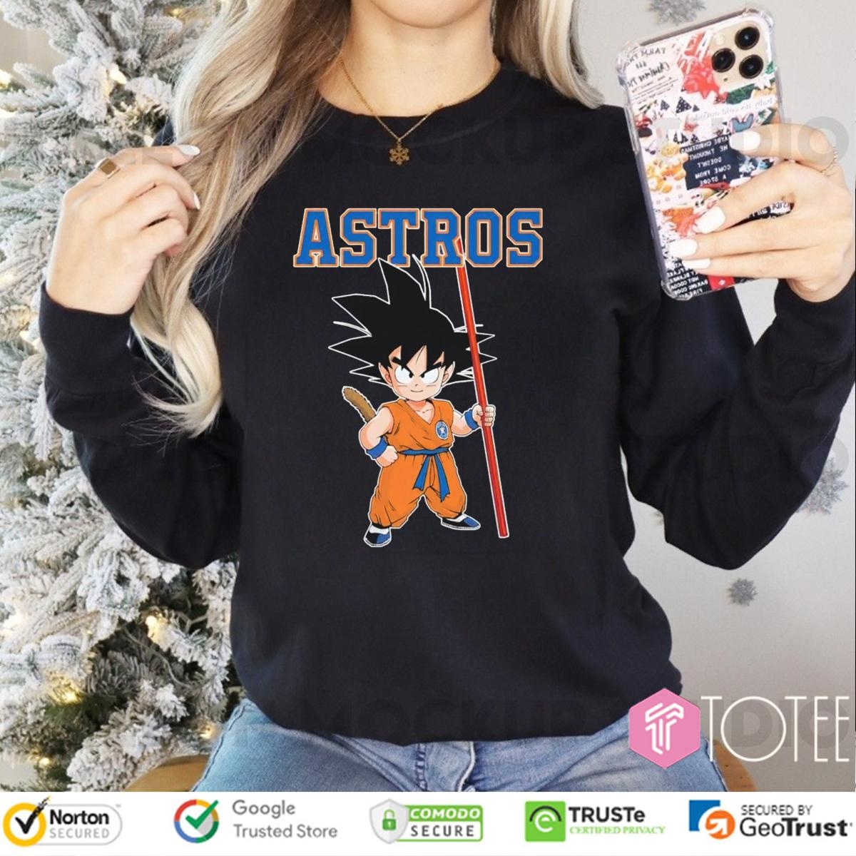 Dragon Ball Z Goku Houston Astros Baseball Long Sleeve