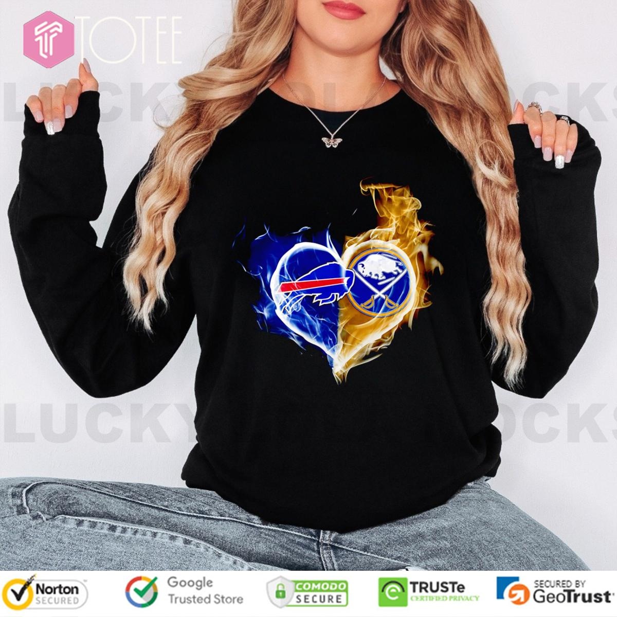 Smoke Heart Buffalo Bills Buffalo Sabres Long Sleeve