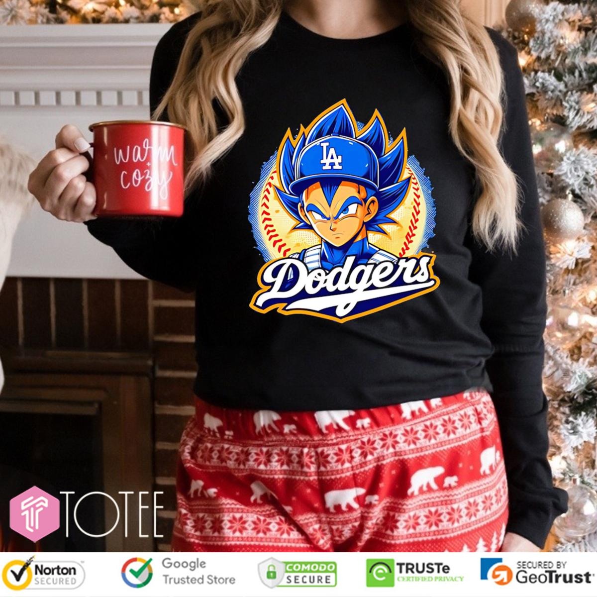 Vegeta Los Angeles Dodgers Baseball Dragon Ball Super Long Sleeve