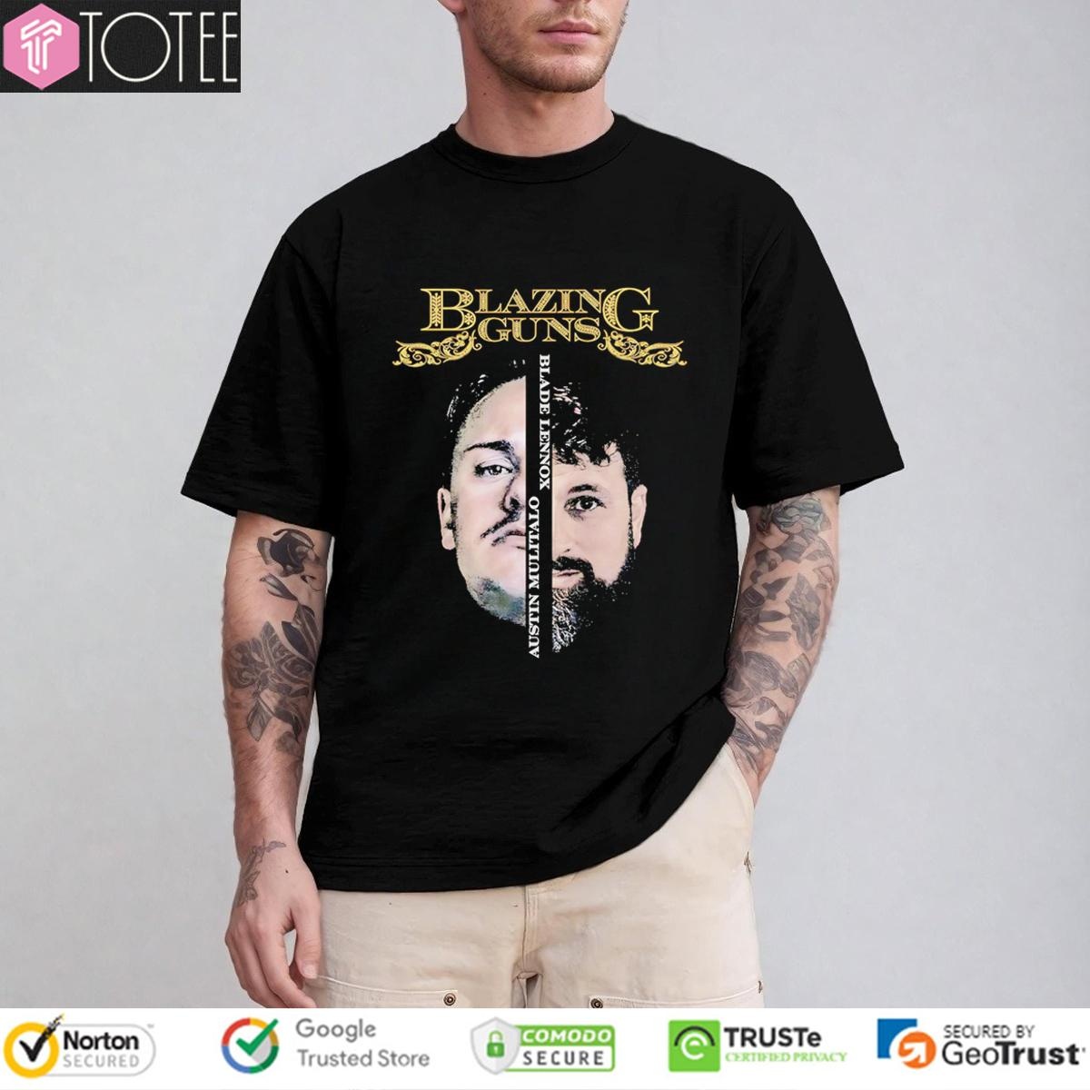Blazing Guns Blade Lennox Austin Mulitalo T-shirt
