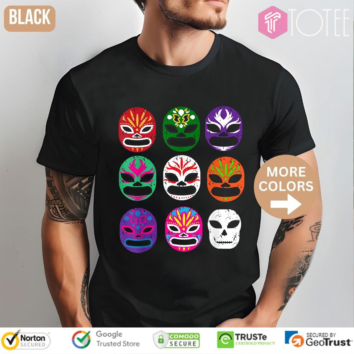 Lucha Libre Masks Mexican Wrestling T-shirt