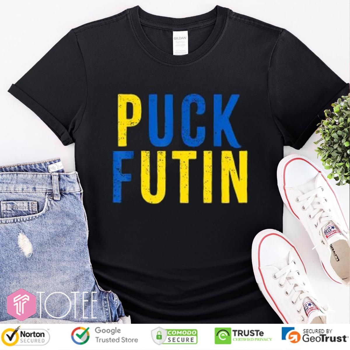 Puck Futin Ukraine Flag Support Ukraine Fuck Putin T-shirt