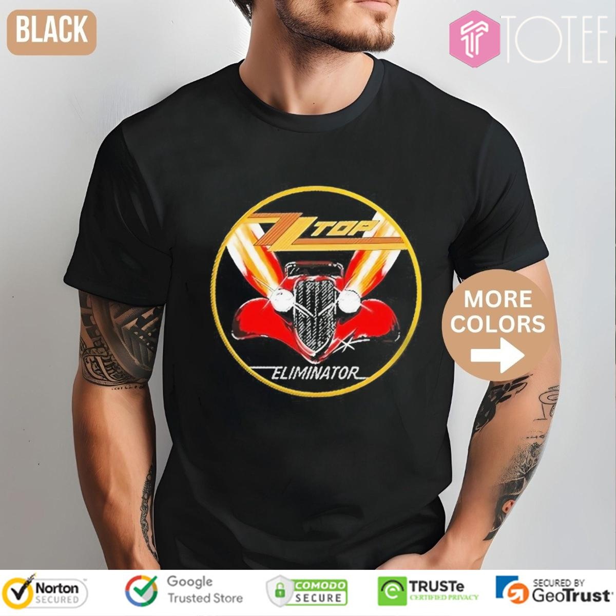 Zz Top Rock Band Eliminator Car T-shirt