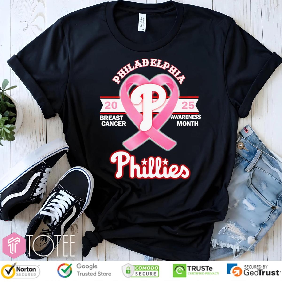2025 Breast Cancer Awareness Month Philadelphia Phillies Baseball T-shirt