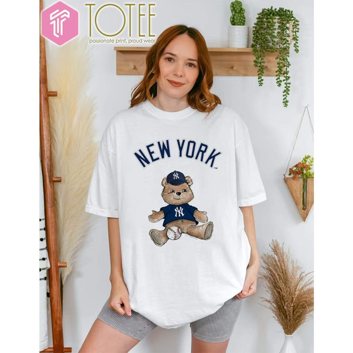 New York Yankees Baseball X Tiny Turnip Teddy Bear T-shirt
