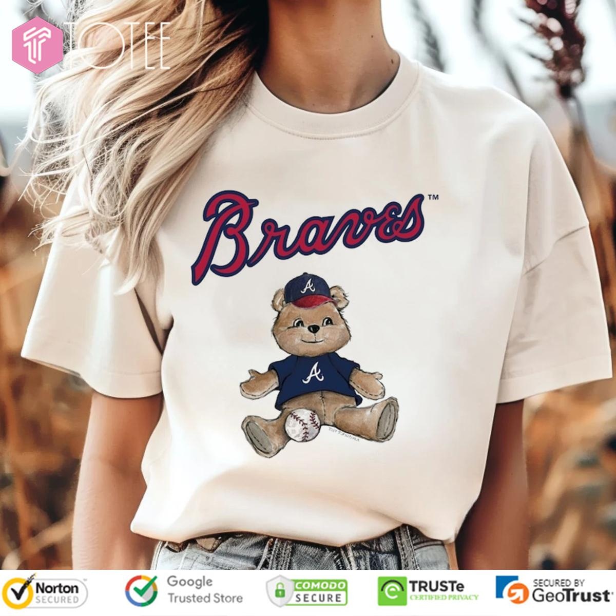 Tiny Turnip Teddy Bear X Atlanta Braves Baseball T-shirt