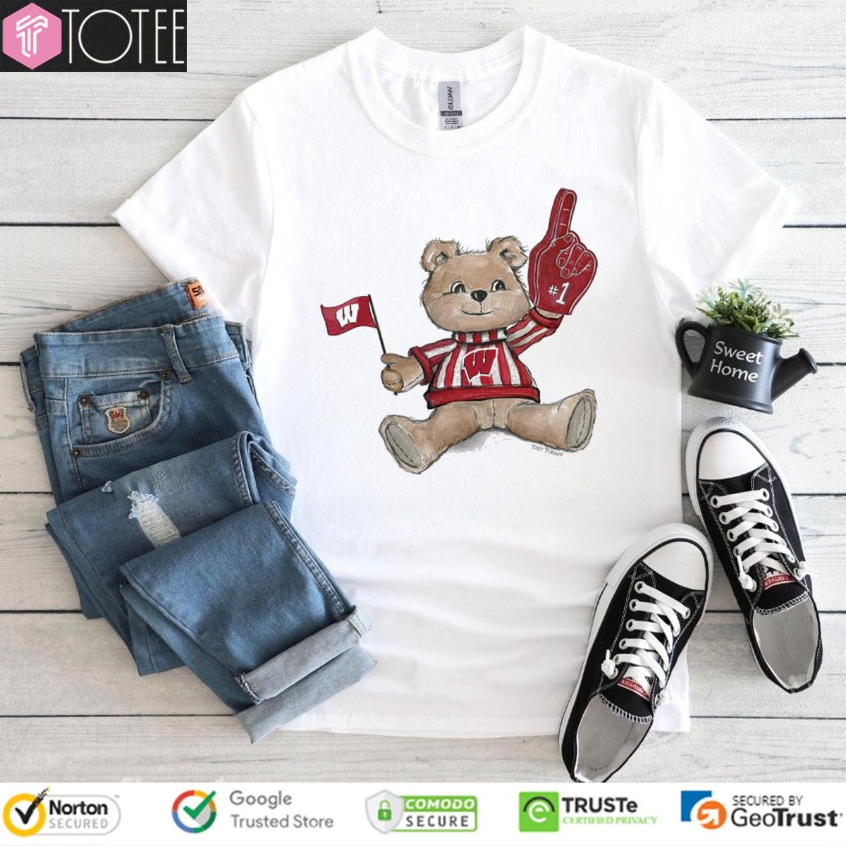 Tiny Turnip Teddy Bear X Wisconsin Badgers T-shirt