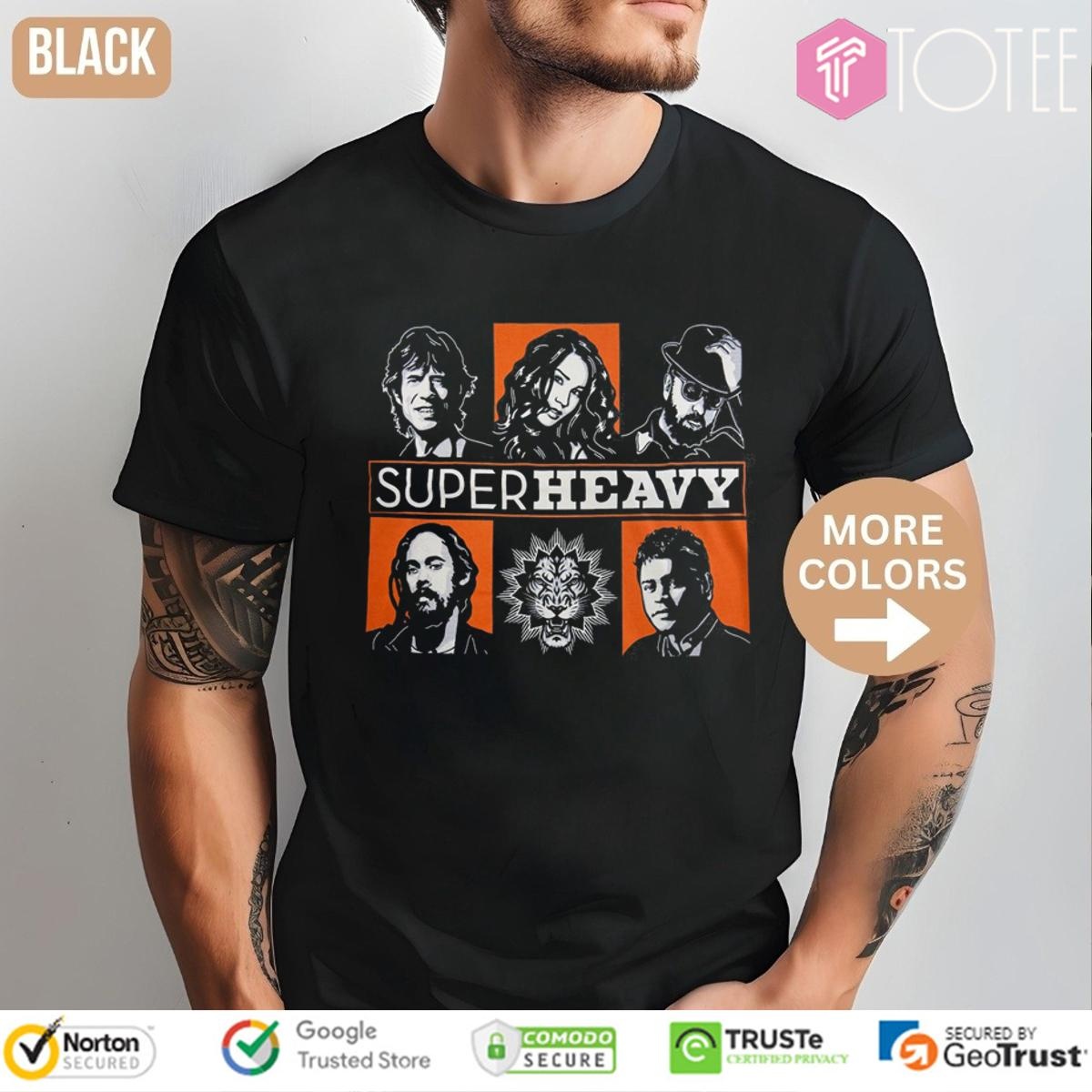 Superheavy Band Grid Mick Jagger Dave Stewart Joss Stone Damian Marley T-shirt