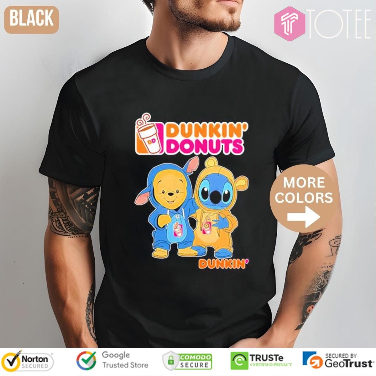 Pooh And Stitch Dunkin Donuts T-shirt